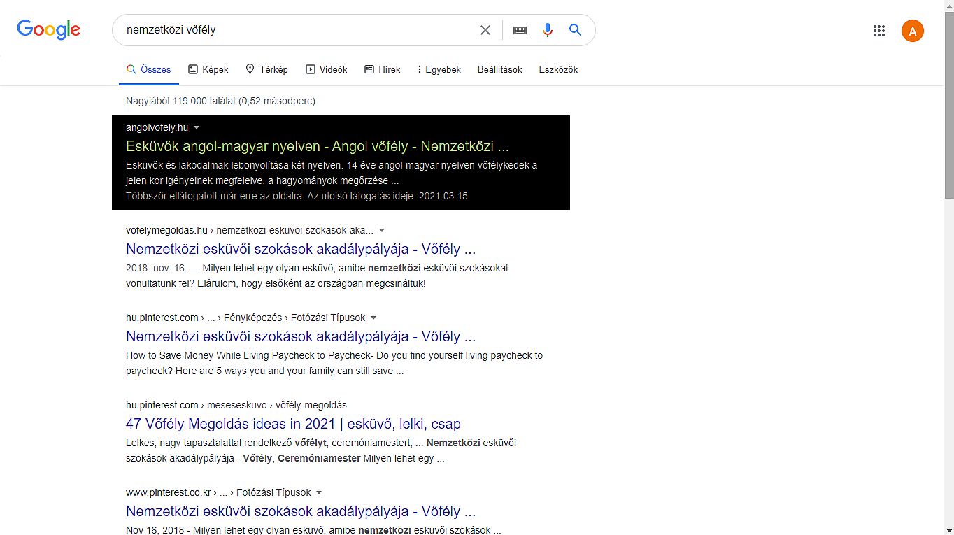 google keresőoptimalizálás angolvofely.hu